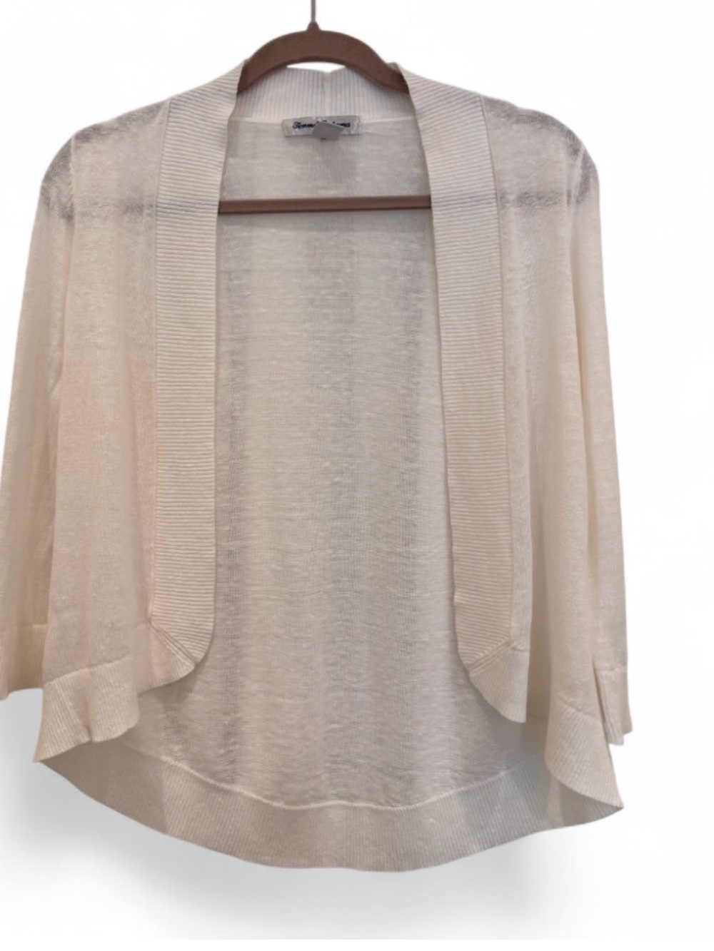 Tommy Bahama Cream Open-Front Lightweight Cardigan